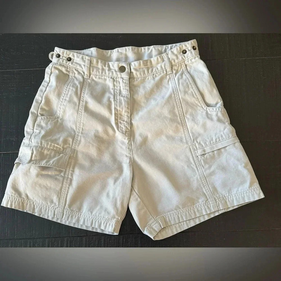 Vintage Woolrich High Rise Khaki Shorts Womens Size 8 Safari - Picture 1 of 5